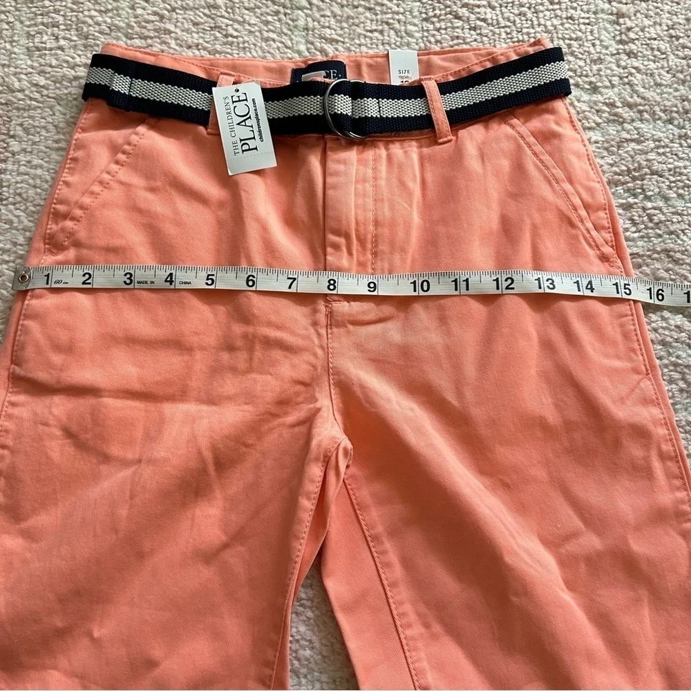 NWT Childrens‎ Place Coral Bermuda Shorts Belted Spring Easter Size 10